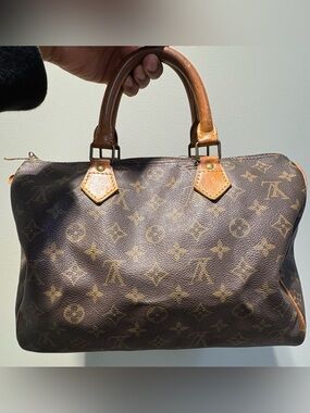Louis Vuitton Brown Monogram Canvas Handheld Satchel- Speedy 30